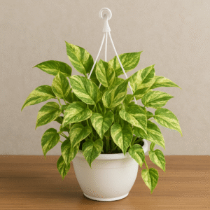 Money Plant Marble Prince  – Hanging Basket with Pot
