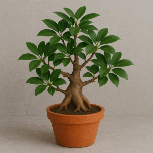 Ficus Bonsai Plant With Ceramic Pot