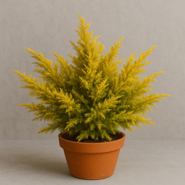 Golden Juniper Ornamental Plant With Pot