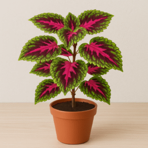 Green Pink Coleus Ornamental Plant  with Pot