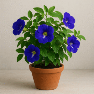 Aprajita Blue Clitoria Ternatea Gokarna plant in decorative pot for indoor and garden decor in Lucknow