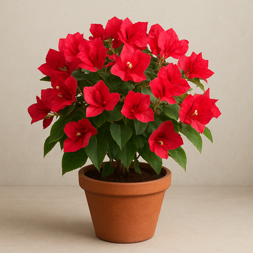 Bougainvillea dwarf hybrid red flowering plant in decorative pot for home and garden decor in Lucknow