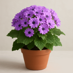 Cineraria lavender flowering plant in decorative pot for home and garden decor in Lucknow