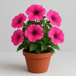 Petunia Grandiflora pink flowering plant in pot, ornamental outdoor plant for home and garden in Lucknow