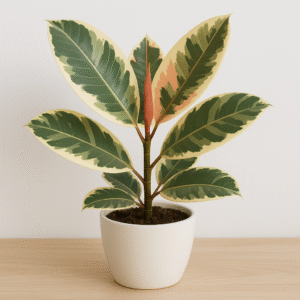 Rubber Plant Variegated, Air Purifying Plant