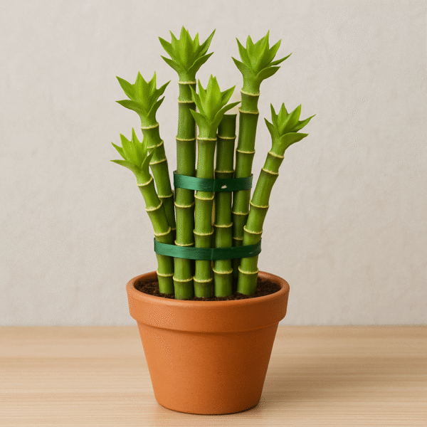 Multidrop Lotus Tiger Sticks Lucky Bamboo Plant in Pot