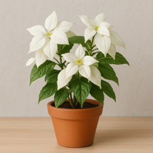 Mussaenda White Flower Plant – with Pot