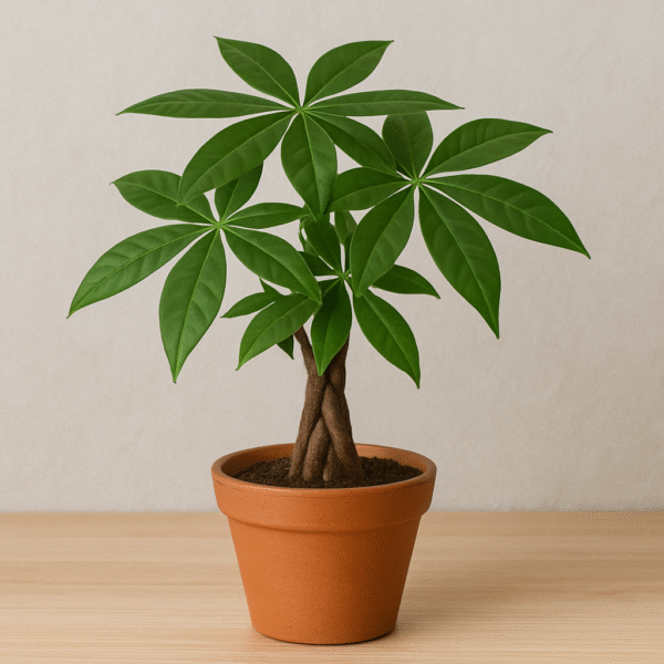 Pachira Money Tree Five Buds Plant – With Pot