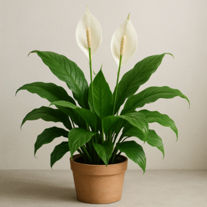 Peace Lily Spathiphyllum Indoor Plant with Plastic Pot