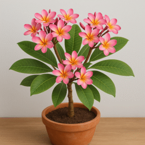 Plumeria Champa Pink Flower Plant – with Pot