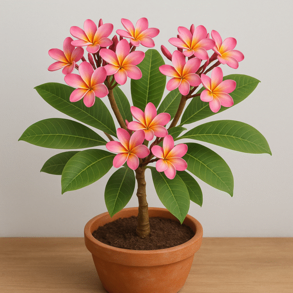 Plumeria Champa Pink Flower Plant – with Pot