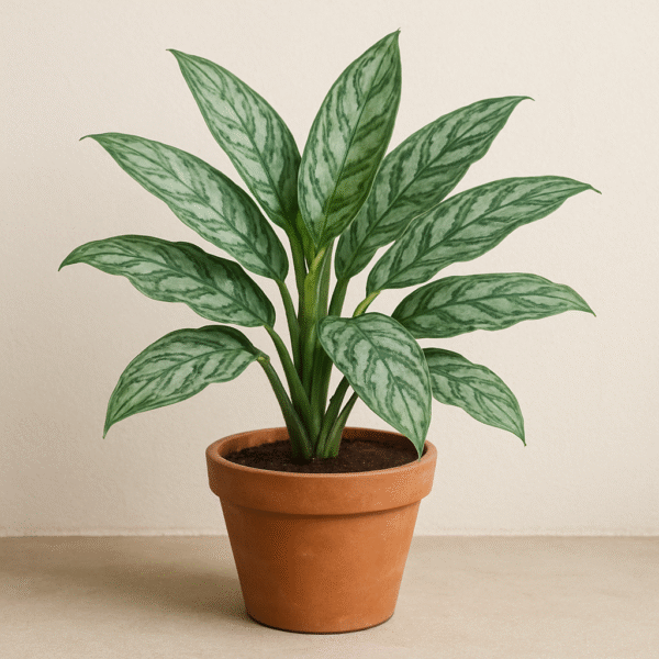 Silver Aglaonema Plant – with Pot