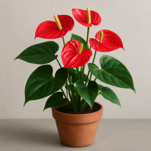 Anthurium Red Plant With Pot Indoor/Outdoor