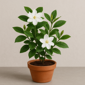 Chandani White Flower Plant with Pot