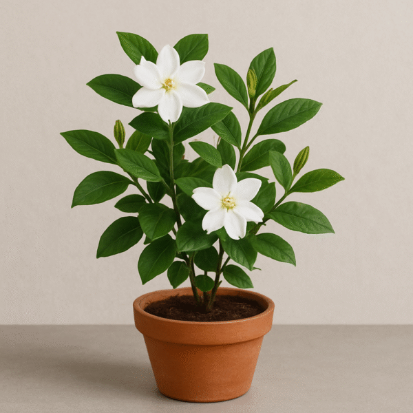 Chandani White Flower Plant with Pot