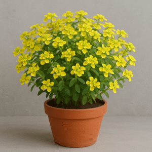 Euphorbia Yellow Flowering Plant with Pot