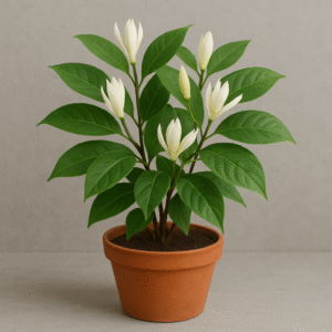 Magnolia Alba (White Champa) Plant – With Ceramic Pot