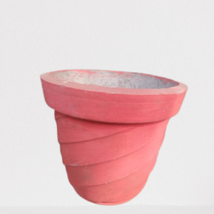 10-Inch Cement Planters (Red) – Set of 6 | Durable Concrete Pots for Home & Garden Décor