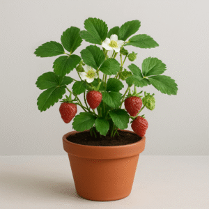 Strawberry / Juice Berry Fruit Plant – With Pot
